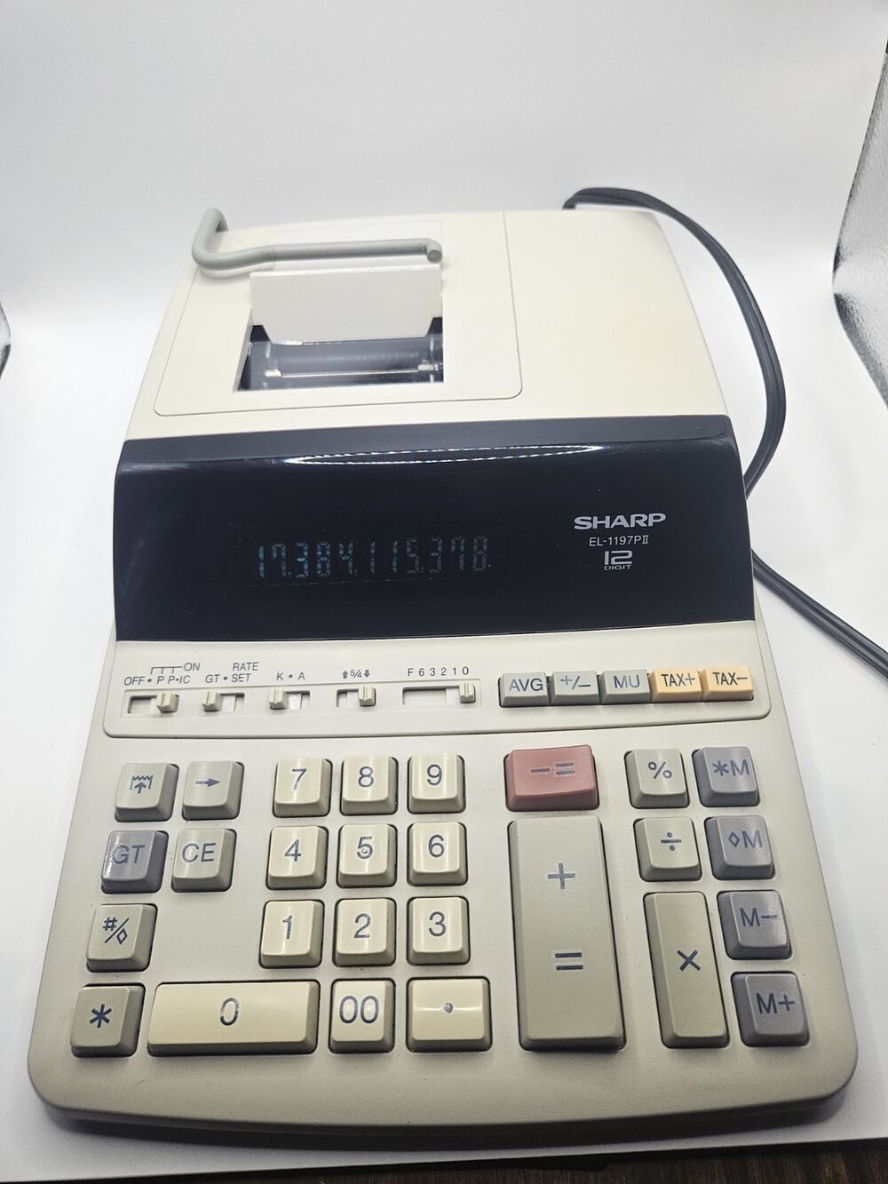 Sharp EL-2630P II Heavy Duty Electronic Printing Calculator Tested Working
